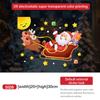 2027 Trineo de Santa Claus Renos Escena Navideña Decoración de Ambiente Pegatinas para Ventana Pegatinas Electrostáticas para Puerta de Vidrio