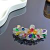 Accesorios para el cabello transfronterizos elegantes moño alto parte trasera clip superior aleación horquilla de diamantes ins flor de alta gama clip de resorte femenino
