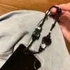 Ins Dibujo Animado Hecho a Mano con Cuentas Funda para Teléfono Móvil Cadena Colgante Llavero Pulsera DIY Colgante para Cámara CCD Mochila Anti-Pérdida D