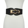 Novo estilo coreano feminino cinto largo elástico casual cintura selo feminino metal ferradura pendurado fivela decorativo cintura selo