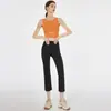 Pantalones acampanados suaves Hawata para mujer 2023 Primavera y Otoño Nuevos Pantalones de cintura alta pantalones casuales para mujer pantalones de otoño acampanados cortos