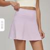 Falda Deportiva Corta Antirreflejos para Mujer Cintura Alta Falso Dos Piezas Falda para Bádminton Tenis Running Fitness Ajustada Falda de Línea A