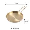 Plato de Acero Inoxidable Coreano para Snacks con Asa, Disco Creativo para Postres, Plato Occidental para Bistec, Plato Comercial para Barbacoa, Plato Plano, Plato para Verduras