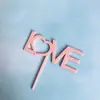 Nueva tarjeta creativa de acrílico en inglés LOVE para pastel, fiesta navideña, mesa de postres, decoración de pastel para hornear
