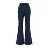 Pantalones deportivos acampanados grises para mujer, estilo fino de verano, ajustados, favorecedores, con caída, de longitud hasta el suelo, para yoga casual, pants de chándal