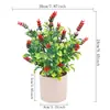 Conjunto de bonsai de planta verde lavanda artificial de plástico, popular decoração de casa vintage transfronteiriça, plantas em vaso artificiais e ornamentos de flores artificiais
