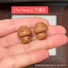 Talla en Madera de Durazno Cabeza de Oso Bolsa de la Suerte Nudo de Lazo Cuentas Sueltas Accesorios para Manualidades DIY Cuentas Espaciadoras para Pulsera Cuerda Trenzada Colgante Creativo