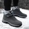 Zapatos de algodón para madre de mediana edad y anciana, zapatos de terciopelo cálidos de invierno para ancianos, zapatos para caminar para hombres y mujeres, botas de nieve, zapatos casuales de suela gruesa