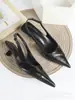 Sandálias de Salto Alto Stiletto Bico Fino Confortáveis Versáteis Moda Nova Estilo Cruzamento de Fronteira Comércio Exterior Europeu e Americano com Tira no Tornozelo Sapatos de Salto Alto