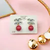 Aretes Doble C Zirconia Perla Estilo Chanel, Únicos y Elegantes, Aretes Versátiles con un Toque de Lujo Ligero y Sensación de Alta Gama, Mayoreo