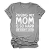 Criando Minha Mãe Amazon Ebay Site Independente Comércio Exterior Transfronteiriço Confortável Simples Camiseta Feminina Gola Redonda Manga Curta