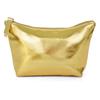 Bolsa Cosmética Prateada Armazenamento Portátil Grande Capacidade Clutch Bolsa Mini de Couro Bolsa de Armazenamento para Transporte de Maquiagem