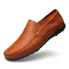 Liquidación Zapatos Casuales de Cuero para Hombre Cuero Genuino Suela Suave Mocasines Slip-On Tendencia Juvenil