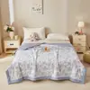 Colcha de Verano 2026, Estilo Fresco, Colcha de Verano de Algodón Lavado, Colcha para Dormitorio de Estudiantes con Aire Acondicionado, Colcha Individual, Lavable a Máquina en Verano