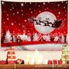 Tapiz Rojo de Navidad Amazon Comercio Exterior Explosiones Dormitorio Habitación Sala de Estar Colgante de Pared Decorativo Tela de Fondo