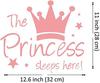 Adesivo de Parede Coroa Finamente Esculpida Princesa Rosa Príncipe Azul Quarto de Crianças Transfronteiriço Removível Decorativo Yj912