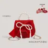 Bolso de Regalo de Año Nuevo 2025 Estilo Pequeña Fragancia de Alta Calidad Feliz Año Nuevo Sobre Rojo Estilo Occidental Niña Niños Monedero Cruzado de Monedas de Moda