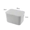 Caixa de armazenamento de mesa estilo japonês com tampa caixa organizadora de cosméticos caixa de armazenamento doméstico cesta para miudezas caixa de armazenamento de roupas de plástico