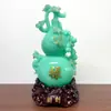 Boa Sorte Chega Ornamento de Cabacinha de Jade Decoração de Casa Display Presente Atrair Riqueza Sala de Estar Decoração de Armário de Vinho Presente de Inauguração