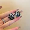Pendientes con estampado de leopardo dorado retro de estilo coreano, nuevos pendientes de temperamento, de moda única, de alta gama, con diseño de nicho para otoño e invierno.