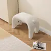 Banquillo Pequeño para el Hogar, Taburete Bajo, Taburete para Sofá, Banco Acolchado Suave, Taburete Popular para Mesa de Café en la Sala de Estar, Taburete Infantil de Madera Maciza, Silla Pequeña