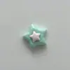 Acessórios de Resina de Estrela Pequena de Cinco Pontas em Duas Cores, Presilhas de Cabelo Estrela Coloridas, Fivelas de Sapato, Acessórios para Capa de Celular com Cola Cremosa