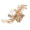 Peine para el cabello de alta venta europeo y americano Pedrería dorada Accesorios para vestido de novia Peineta de inserción Accesorios para el cabello para recogido Joyería nupcial al por mayor