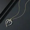Collar Asimétrico de Corazón de Moissanita Estilo Nuevo Europeo y Americano para Mujer Plata de Ley S925 Lujo Accesible Elegante Cadena para Clavícula de Banquete Boda
