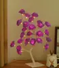 Lámpara de rama de rosa LED transfronteriza USB flor artificial decoración de dormitorio regalo de Navidad San Valentín lámpara de mesa pequeña decorativa