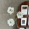 Flores Artificiales Rosa Cappuccino de 3 Cabezas Decoración de Salón de Bodas Escena Arreglo Floral Flores Decorativas Accesorios para Fotografía Venta al por Mayor