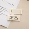 Etiqueta de tela de algodón puro de gatito KT, parche de tela hecho a mano para manualidades, cinta de algodón con estampado de fruta de dibujos animados, etiqueta lavable para ropa de muñeca, etiqueta de cuello