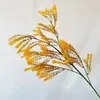 Novas plantas verdes artificiais, folhagem dourada em várias camadas, plantas artificiais para decoração de casamento e casa, materiais florais para atacado para hotéis e transmissões ao vivo