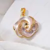 Anillo de Perla, Pendientes, Colgante, Juego de Tres Piezas Microincrustado, Camelia Fina Vintage Microincrustado DIY Lujo Ligero Gama Alta