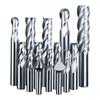 Fresa de acero blanco 4/3/2 filos ranura de chaveta doble filo tres filos cuatro filos aluminio con fresa de extremo de acero de alta velocidad extendida tratamiento de lavado