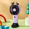 Ventilador Pequeno Portátil Transfronteiriço Mini Ventilador Portátil com Carregamento USB Suporte para Celular Presente para Estudante Atacado