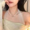 Dongju encantador collar de perlas magnéticas para mujer moderno 2022 nuevos accesorios de lujo ligero cadena para clavícula barroca francesa