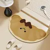 Alfombrilla Creativa de Baño con Forma de Semicírculo de Barro de Diatomeas Alfombrilla para Pies Puerta de Baño Alfombrilla Absorbente Inodoro Alfombra Antideslizante de Forma Especial