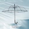 Guarda-chuva Transparente com 16 Varetas e Cabo Longo, Tamanho Grande, Para Duas Pessoas, Branco, Guarda-chuva Moderno, Uso Duplo para Sol e Chuva, Guarda-chuva Resistente e à Prova de Vento