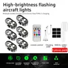 Luces para Aeronaves de Control Remoto Inalámbrico Transfronterizas, Luces para Piloto de Dron, Universales para Motocicleta, Coche, Bicicleta, Luces Estroboscópicas de Advertencia