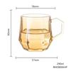 Vaso de Agua Doméstico de Vidrio Diamante con Asa para Niños Vaso de Seis Lados de Alto Valor Taza de Té Traje Vaso de Cerveza Café