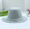 Chapéu de Sol Ruffleado Jeans Estilo Japonês Primavera e Verão Chapéu de Sol Protetor Solar Adulto Chapéu de Bacia Menina Macia Chapéu de Pescador Casual Versátil