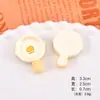 Pan de animalitos pequeños de dibujos animados, accesorios de resina, plato para jugar a la comida, pegamento de crema, pinza para el pelo DIY, pegatina para refrigerador, decoración de casa de muñecas