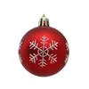 Decoraciones para Árbol de Navidad Transfronterizas 6cm Copo de Nieve Bolas de Navidad Pintadas Adornos de Navidad Suministros para Fiestas