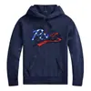 Coleção de Primavera Ralph Lauren Polo: Moletom com capuz em algodão puro, unissex, estilo pullover, adequado tanto para uso interno quanto externo, 100% algodão
