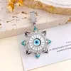Collar Colgante Ojo del Diablo Europeo y Americano Transfronterizo Accesorios para Mujer Nicho Elegante Moda Versátil Turco Geométrico Accesorios