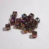 Contas Quadradas de Acrílico de Alta Transparência Multi-Corte de 8mm Coloridas Tridimensionais Soltas Acessórios para Pulseira Brincos Colares DIY