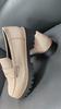Mocassins de Salto Grosso Primavera e Outono 2025 Tamanho Grande Casual Estilo Britânico Sapatos Femininos Sola Grossa Comércio Exterior Retrô Sapatos Femininos