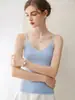 Kang Sai Ni Estilo Simples Gola V 100% Caxemira Pura Malha Camisola Top Moda Feminina Versátil Camada Interna Camada Externa Camada Base Camisa