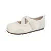 Sapatos de Ballet Casuais Novos para Meninas Primavera e Outono Sola Macia Prata Sapatos de Princesa Flats Elegantes Estilo Pequeno Chanel para Mulheres