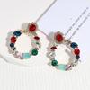 Brincos de agulha de prata 925 novos e transfronteiriços, design de nicho de luxo leve, brincos de pérolas e strass, brincos elegantes e retrô